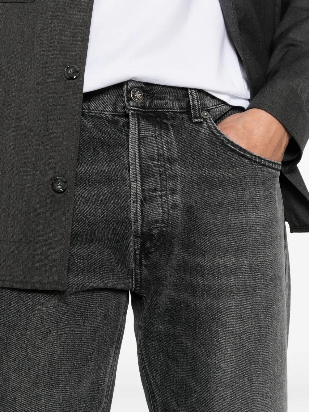 DONDUP faded straight-leg jeans Grijs