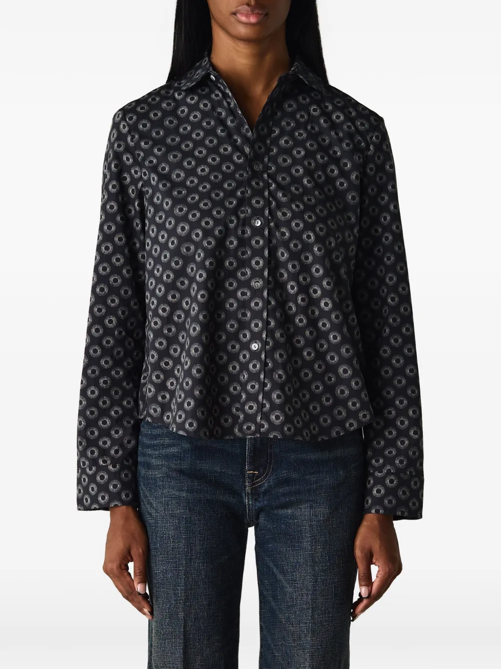 R13 Club Collar shrunken shirt