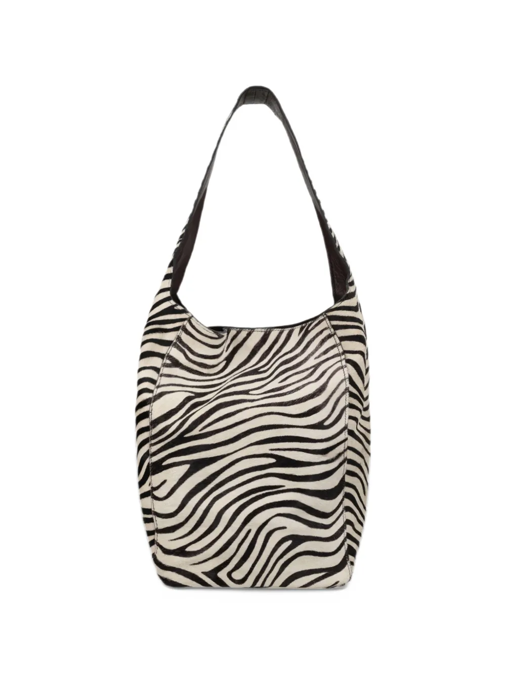 Alysi zebra-print medium shoulder bag Wit