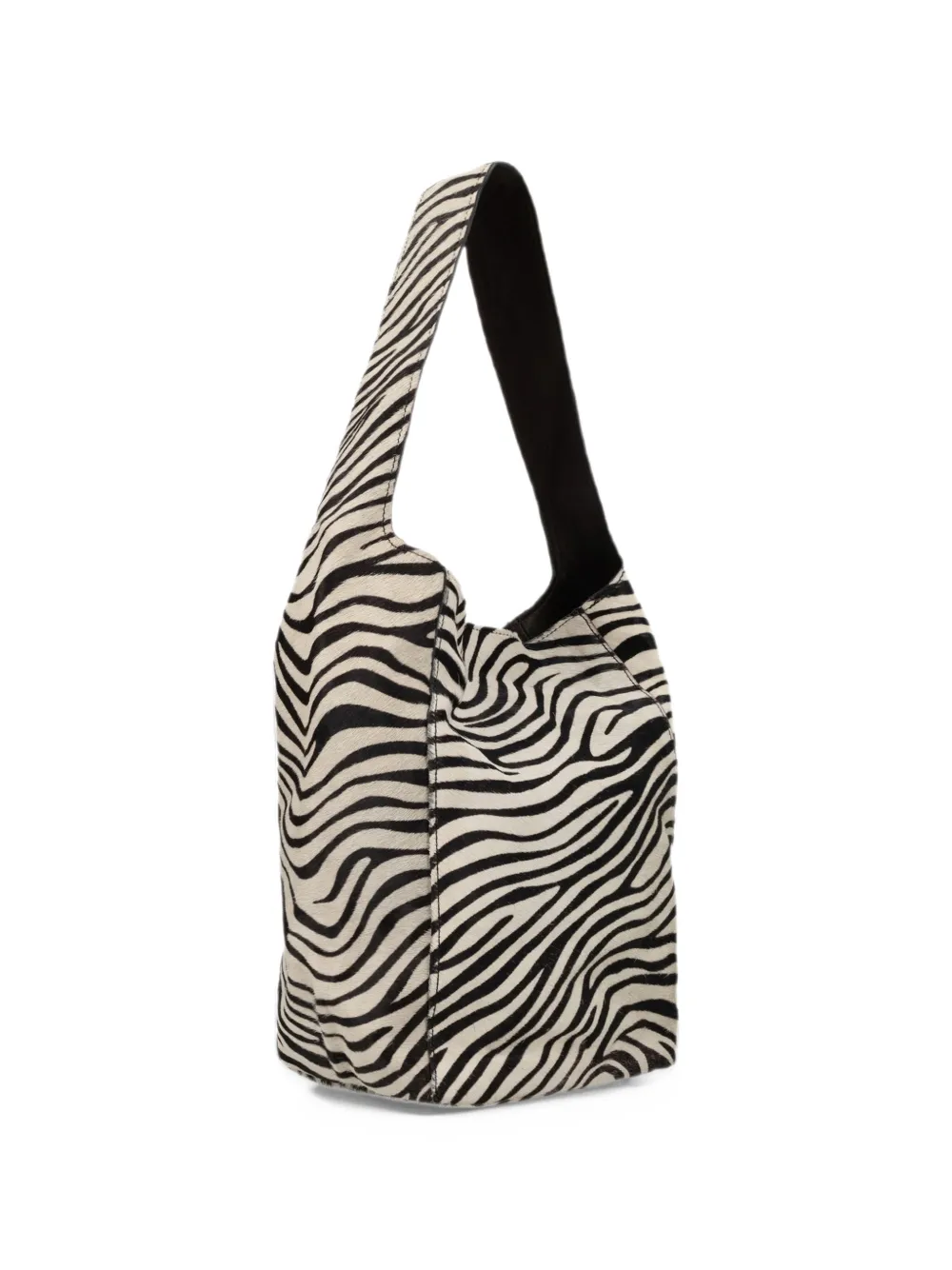 Alysi zebra-print medium shoulder bag Wit