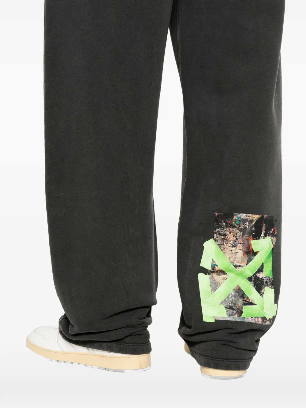 Off-White Arrows-print drawstring track pants Grijs