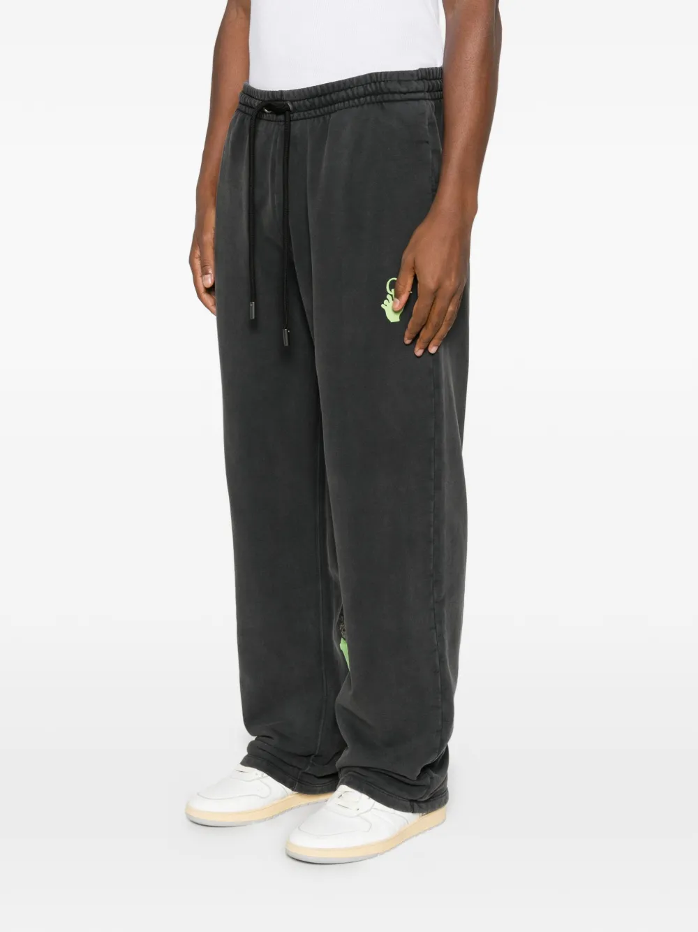 Off-White Arrows-print drawstring track pants Grijs