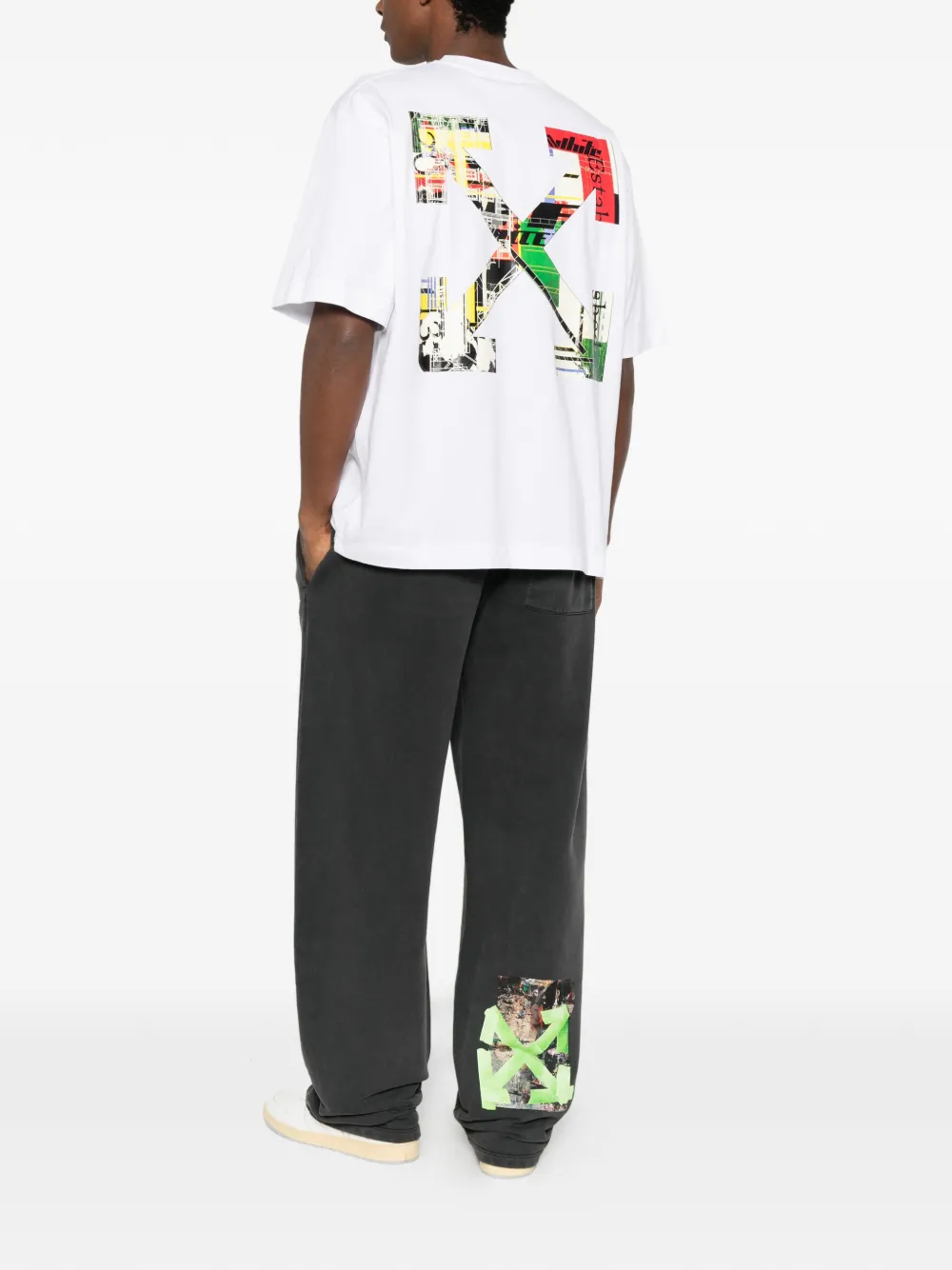 Off-White Arrows-print drawstring track pants Grijs