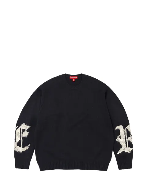 Supreme cross-stitch logo sweater