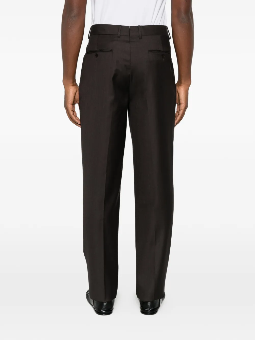 Zegna pleated straight-leg trousers Bruin