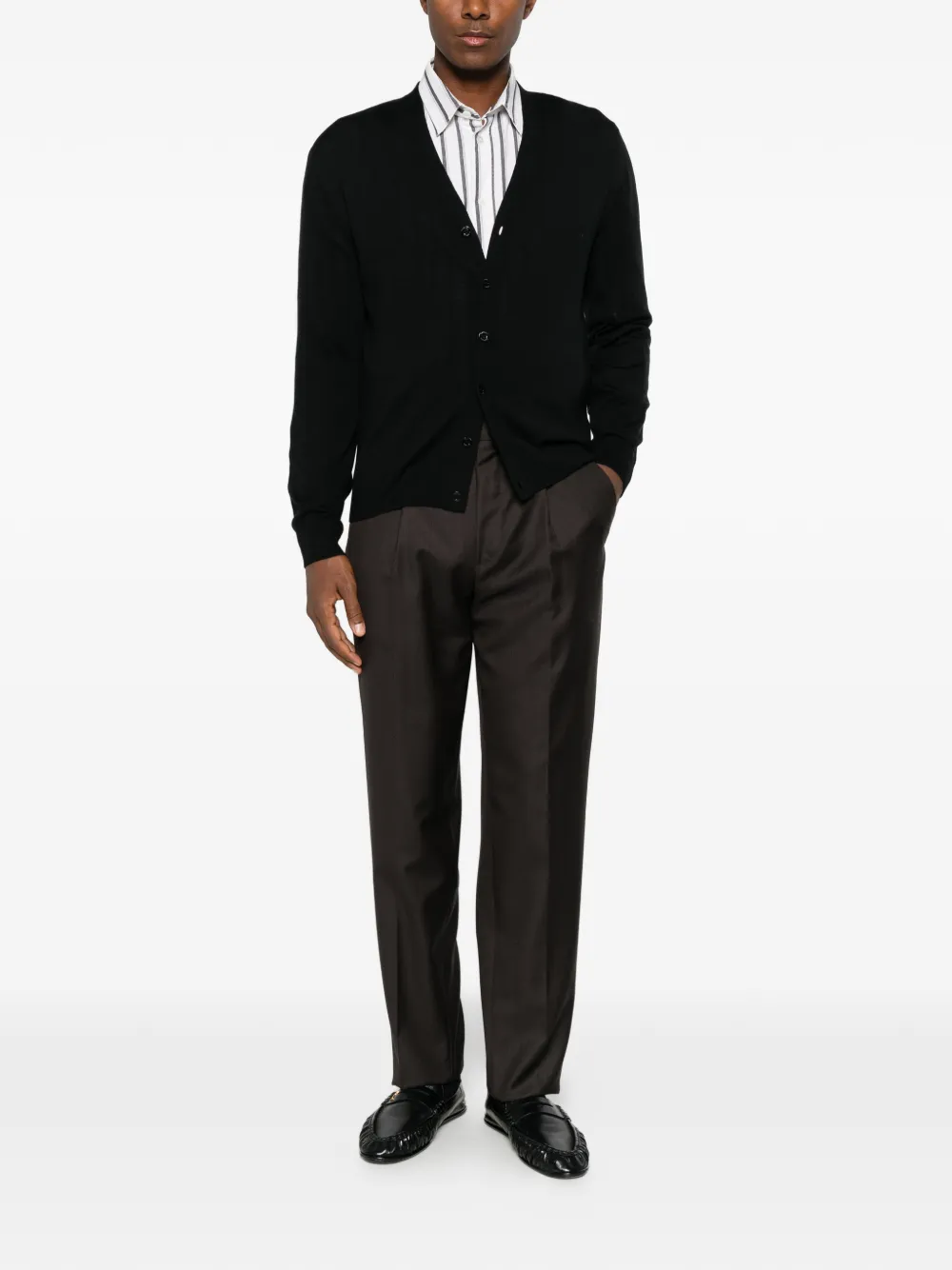 Zegna pleated straight-leg trousers Bruin