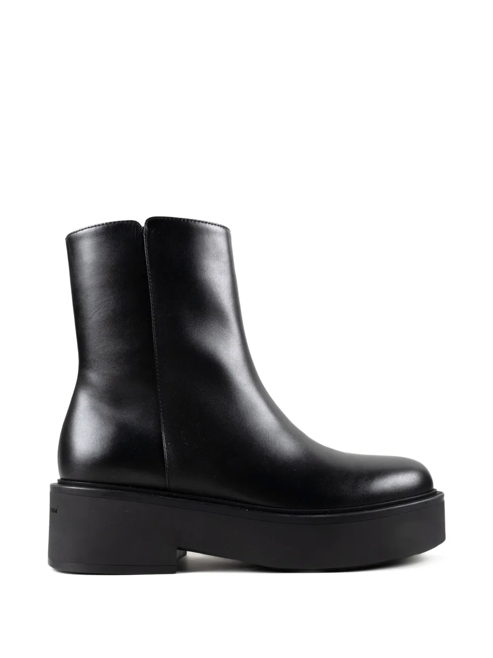 Gianvito Rossi platform leather ankle boots - Black