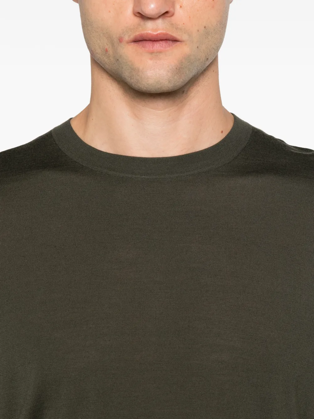 Zegna crew-neck long-sleeve sweater Groen