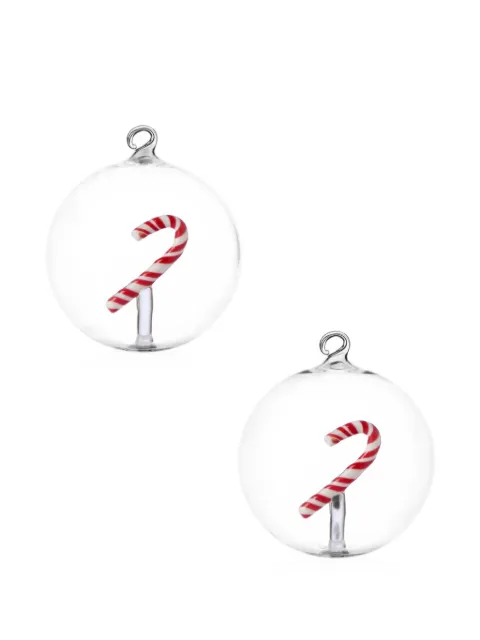 Ichendorf Milano candy-cane Christmas ornaments (set of two)