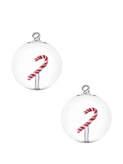 Ichendorf Milano candy-cane Christmas ornaments (set of two)