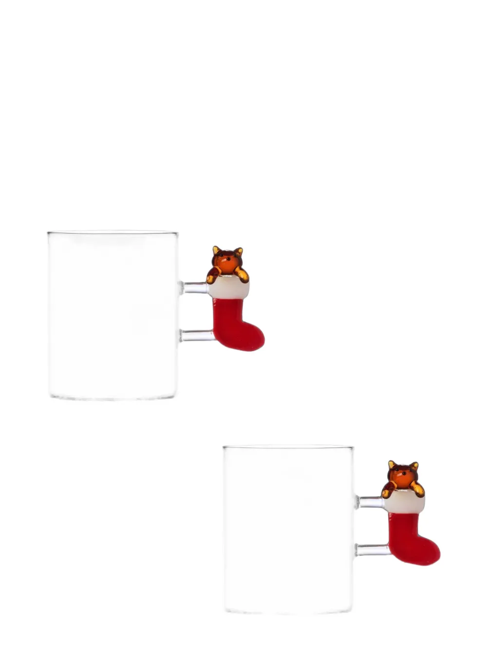 Ichendorf Milano cat stocking-handle mugs (set of two) - Blanc Ichendorf Milano cat stocking-handle mugs (set of two) - Blanc