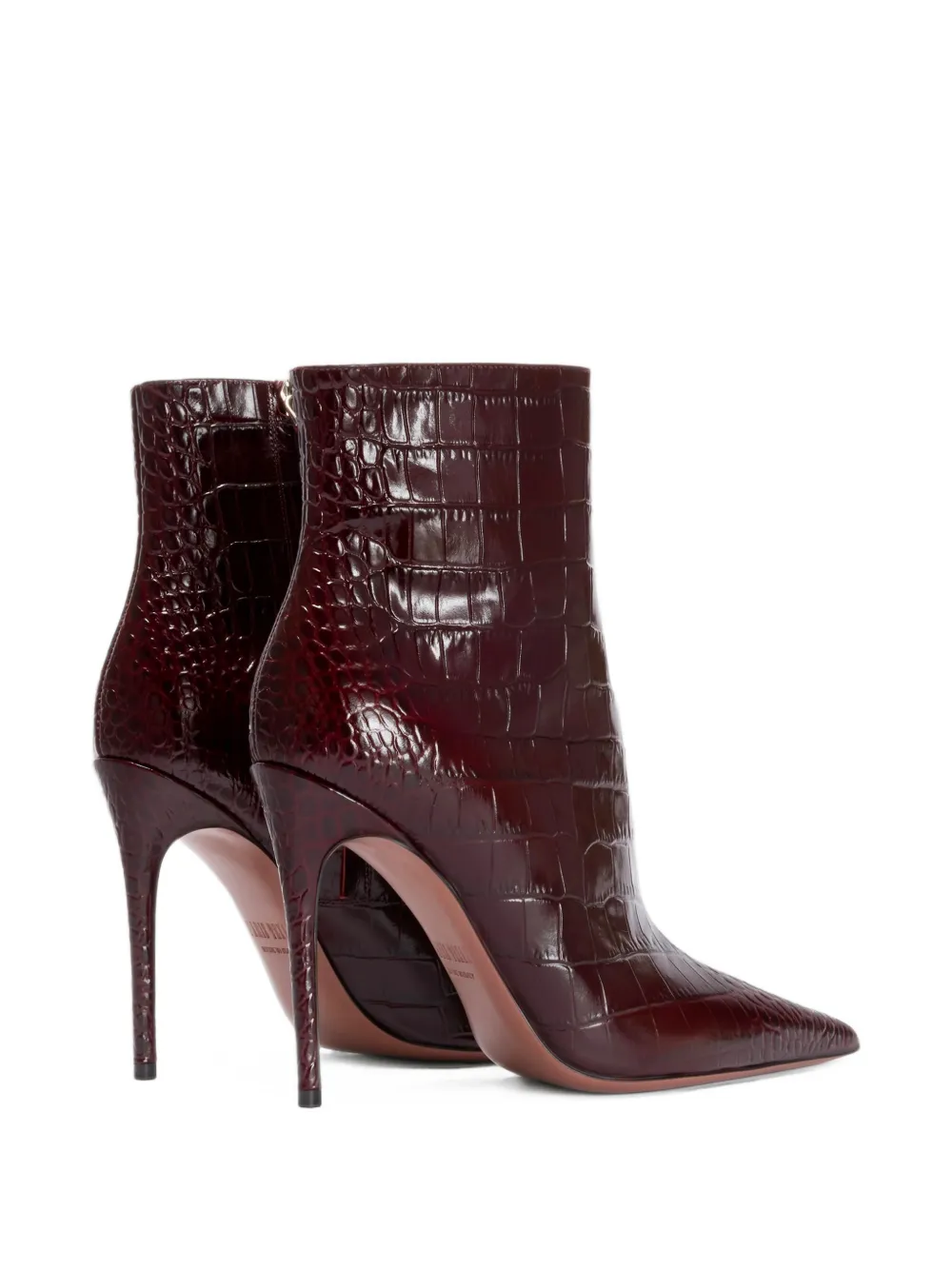 Paris Texas Vera crocodile-effect ankle boots Rood