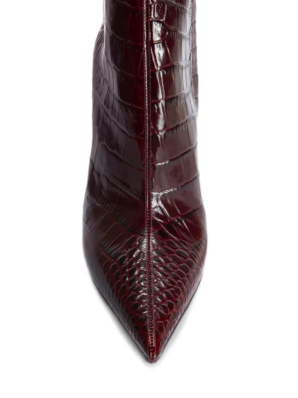 Paris Texas Vera crocodile-effect ankle boots Rood