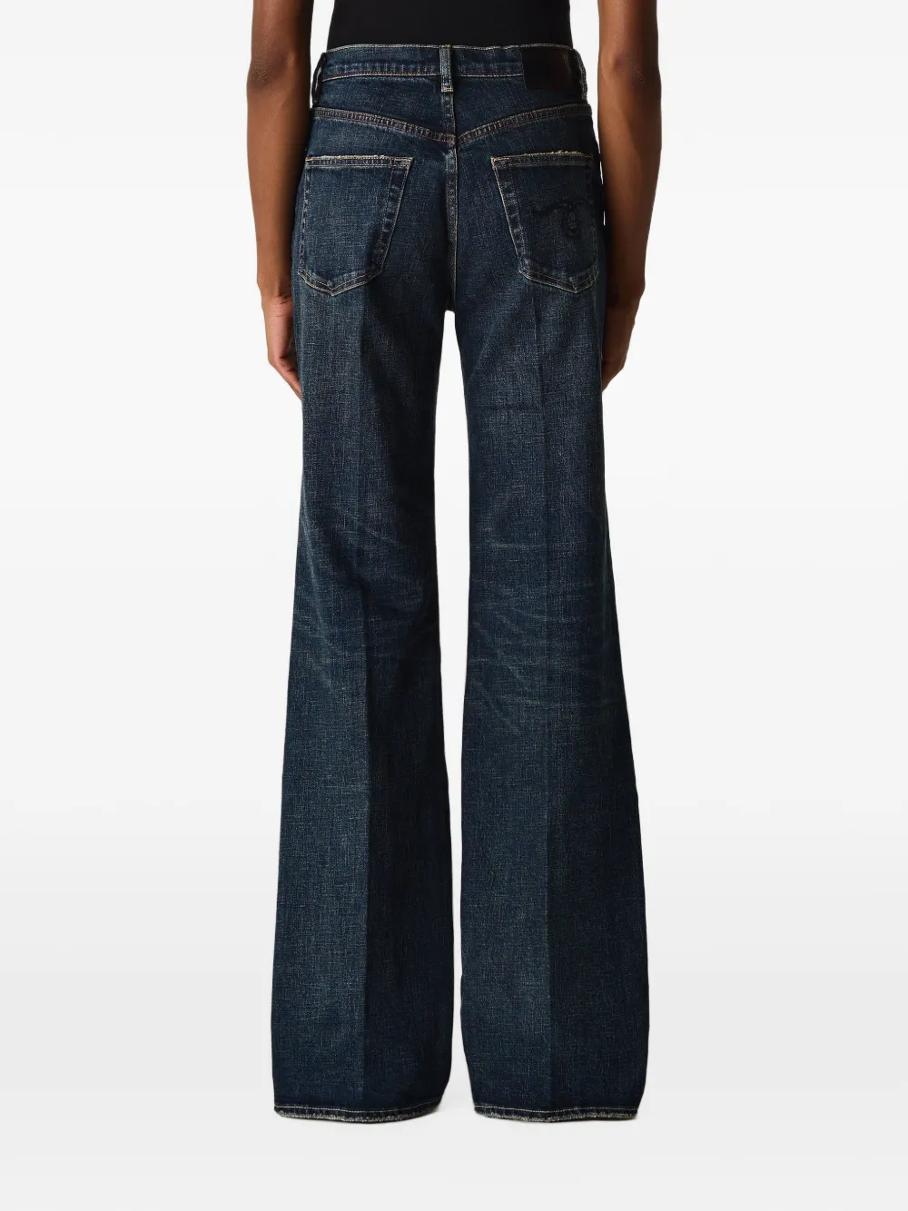 R13 Charlotte jeans met wijde pijpen Blauw