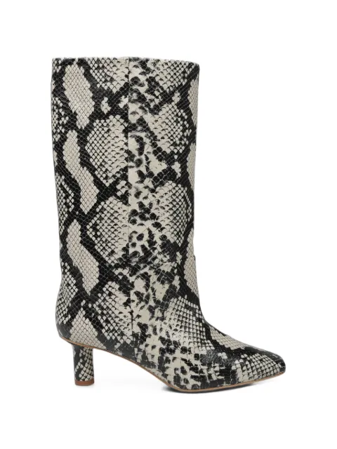 Alysi snakeskin-effect leather boots