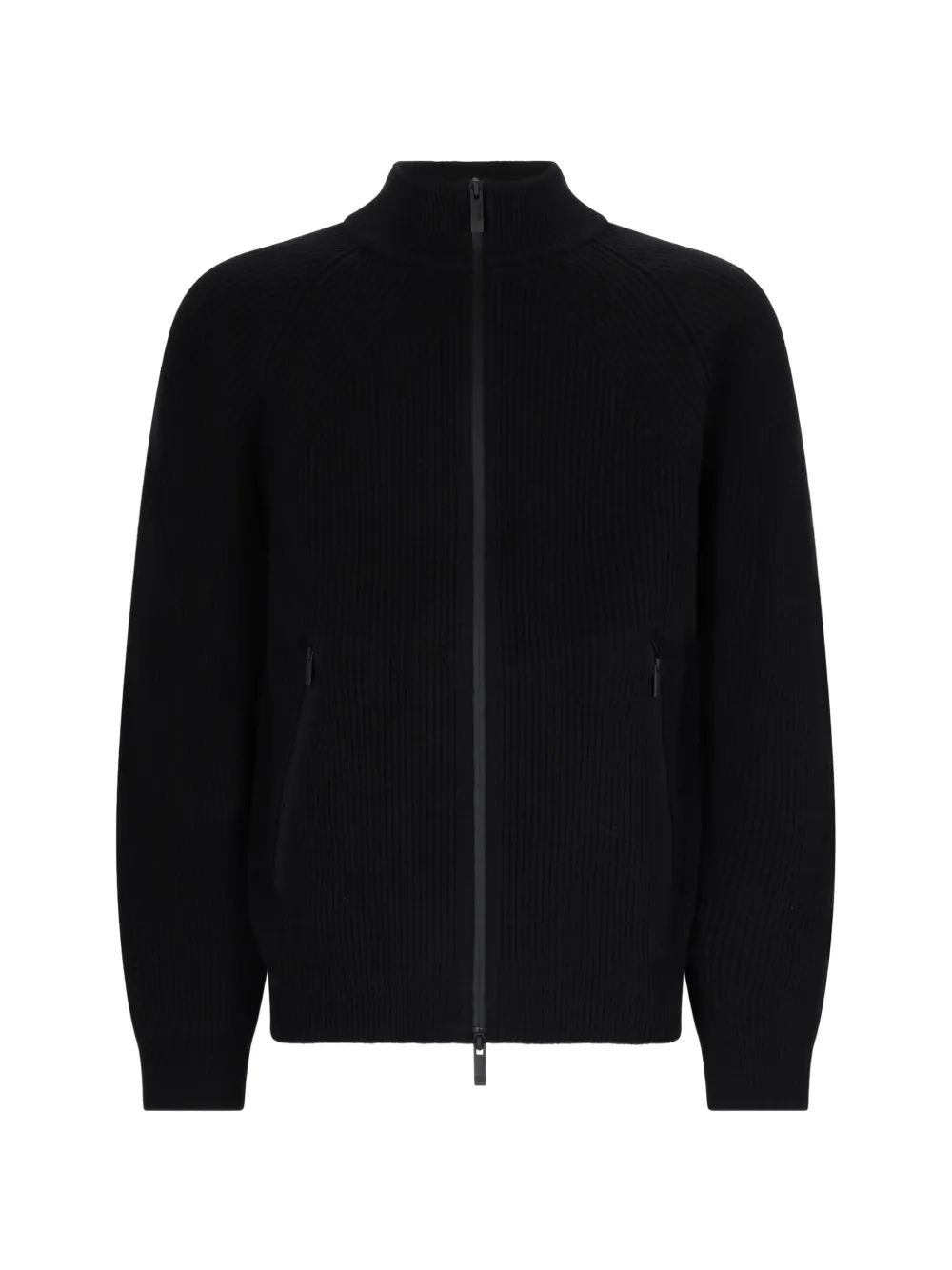 Moncler cashmere blend zip-up cardigan Zwart