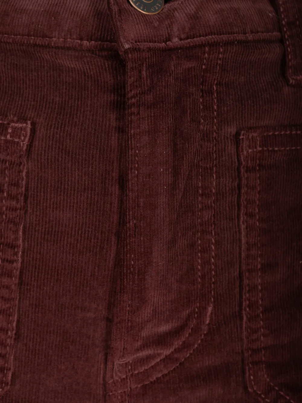 Veronica Beard Beverly ribfluwelen flared broek Rood