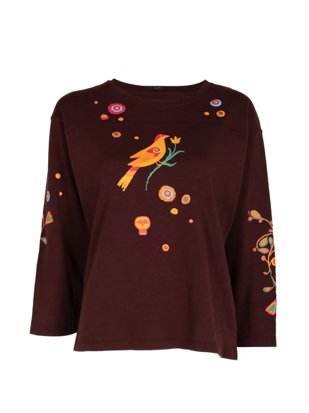 MOTHER The Footballer graphic-print top - Rouge