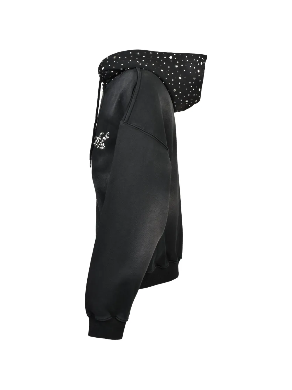 BREATH Hoodie met vervaagd effect verfraaid met stras Zwart