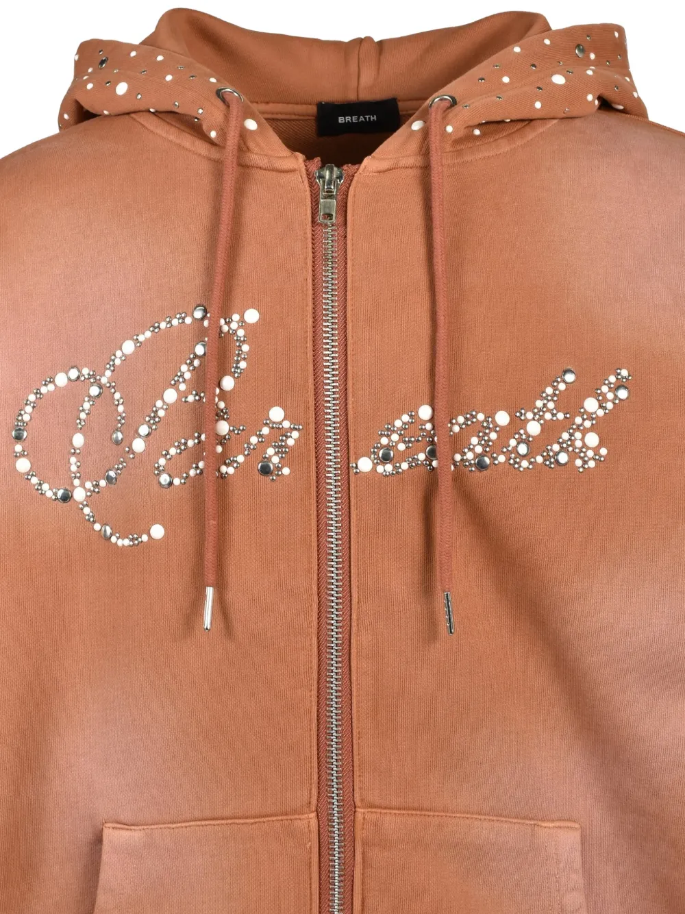 BREATH Hoodie met vervaagd effect verfraaid met stras Oranje