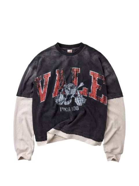 Vale Big Brother layered-sleeve sweater