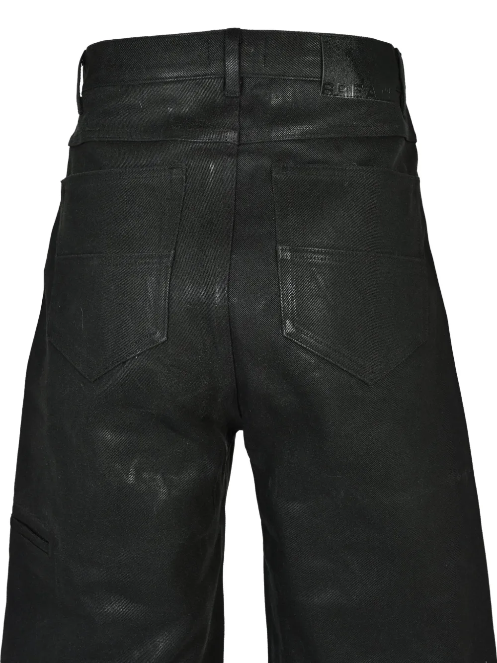 BREATH Gecoate jeans met flared zoom Zwart