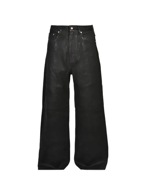 BREATH coated flared-hem jeans
