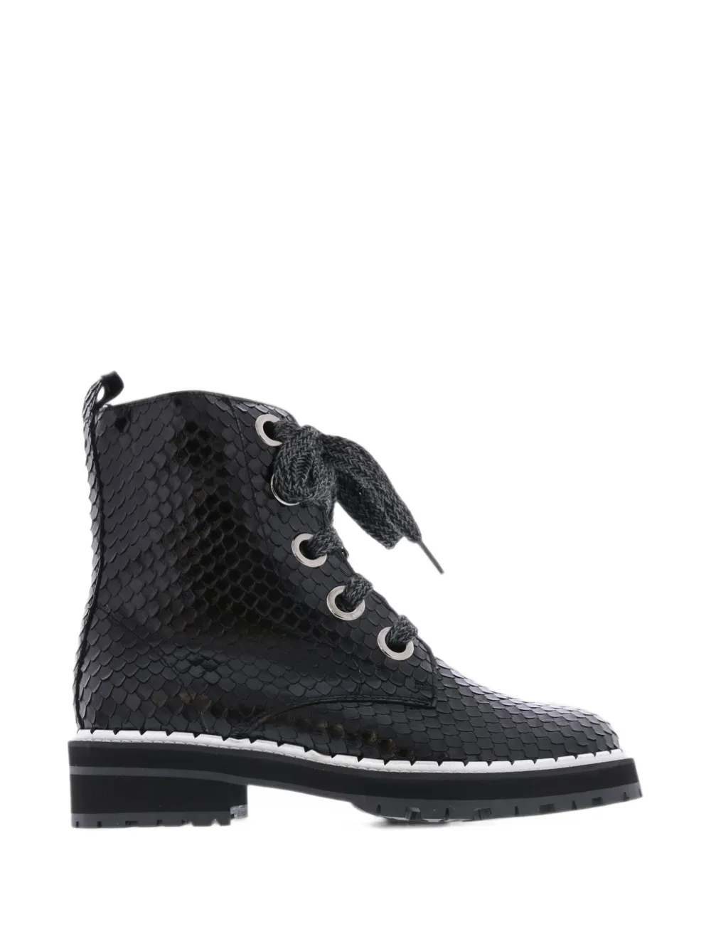 Pertini python-print lace-up ankle boots - Noir Pertini python-print lace-up ankle boots - Noir