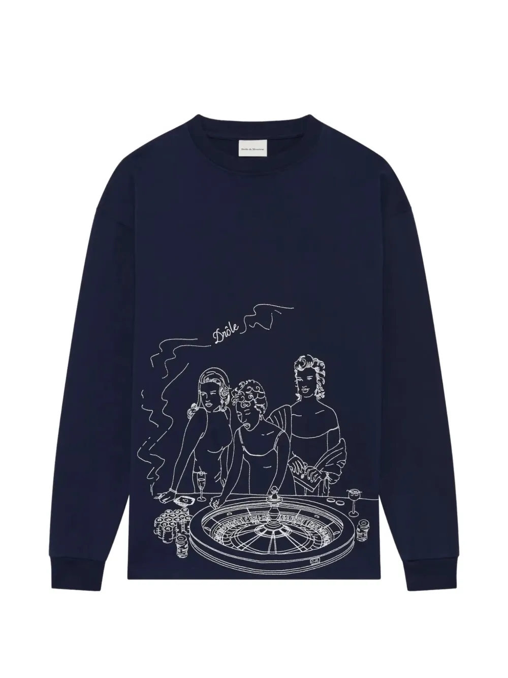 Drôle De Monsieur Casino Scene long-sleeve T-shirt - Bleu Drôle De Monsieur Casino Scene long-sleeve T-shirt - Bleu