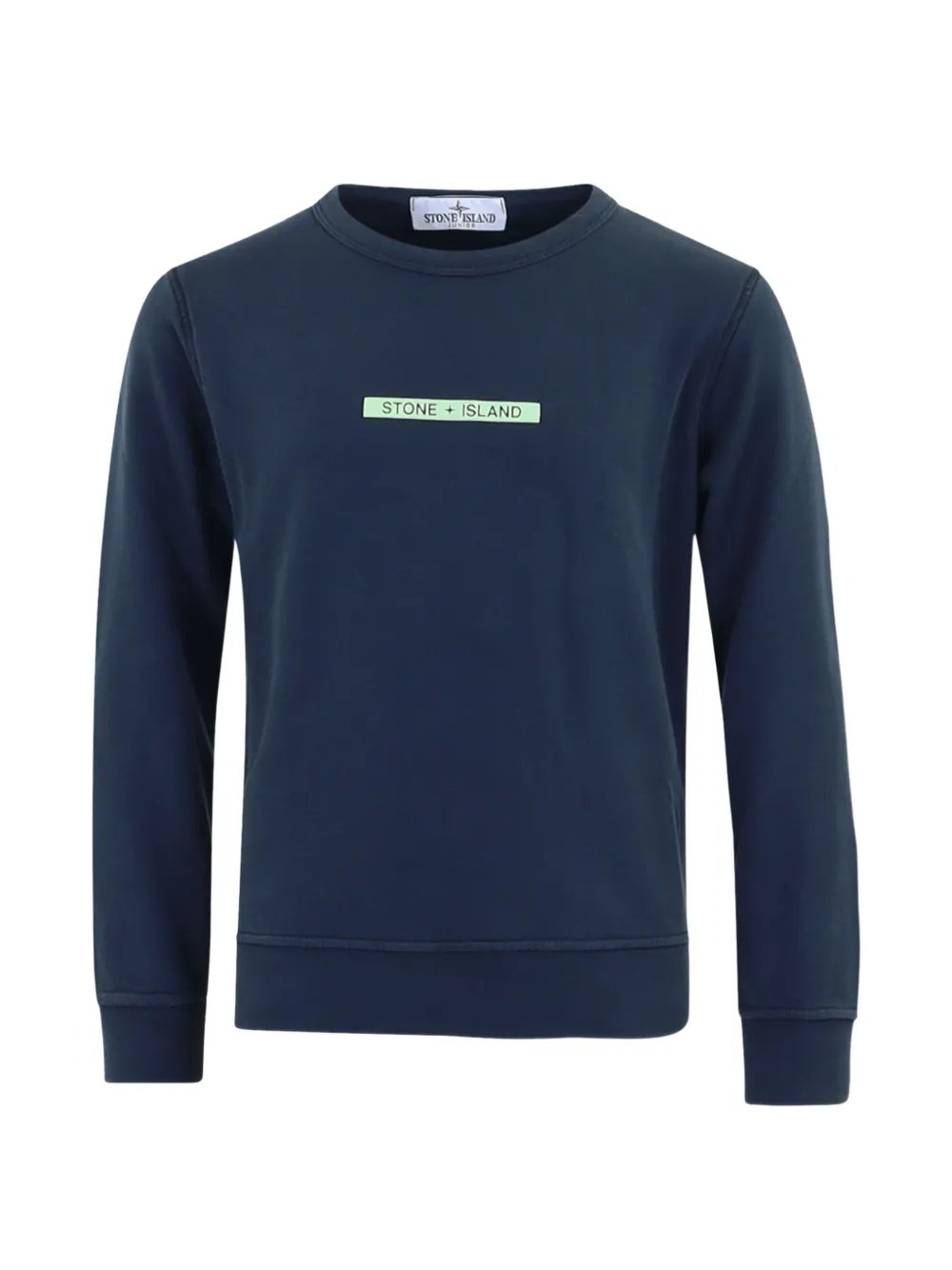 Stone Island Junior Sweater met logoprint Blauw