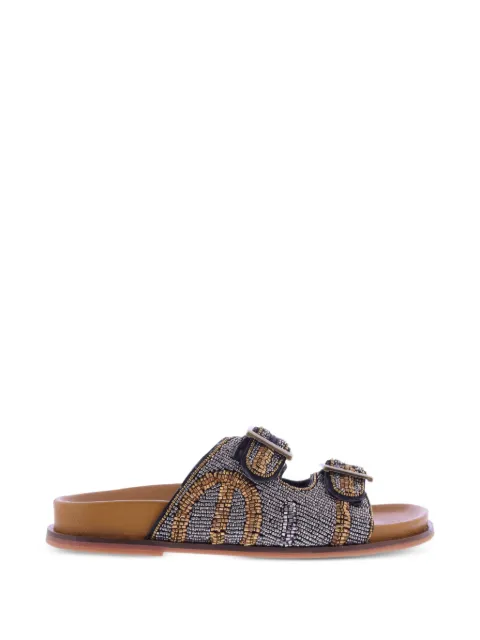 INUOVO bead-embellished buckled sandals