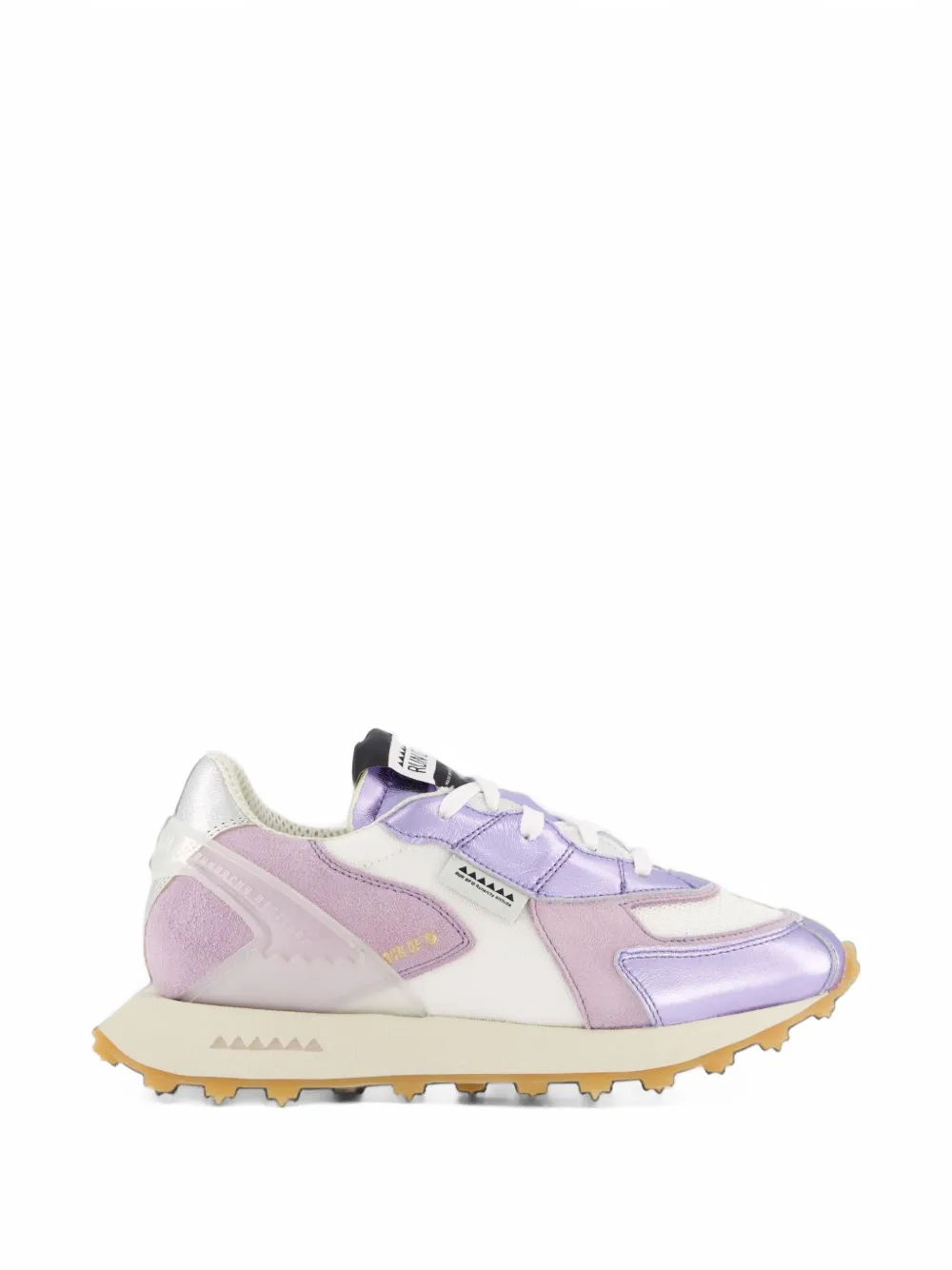 RUN OF metallic panelled sneakers - Violet RUN OF metallic panelled sneakers - Violet
