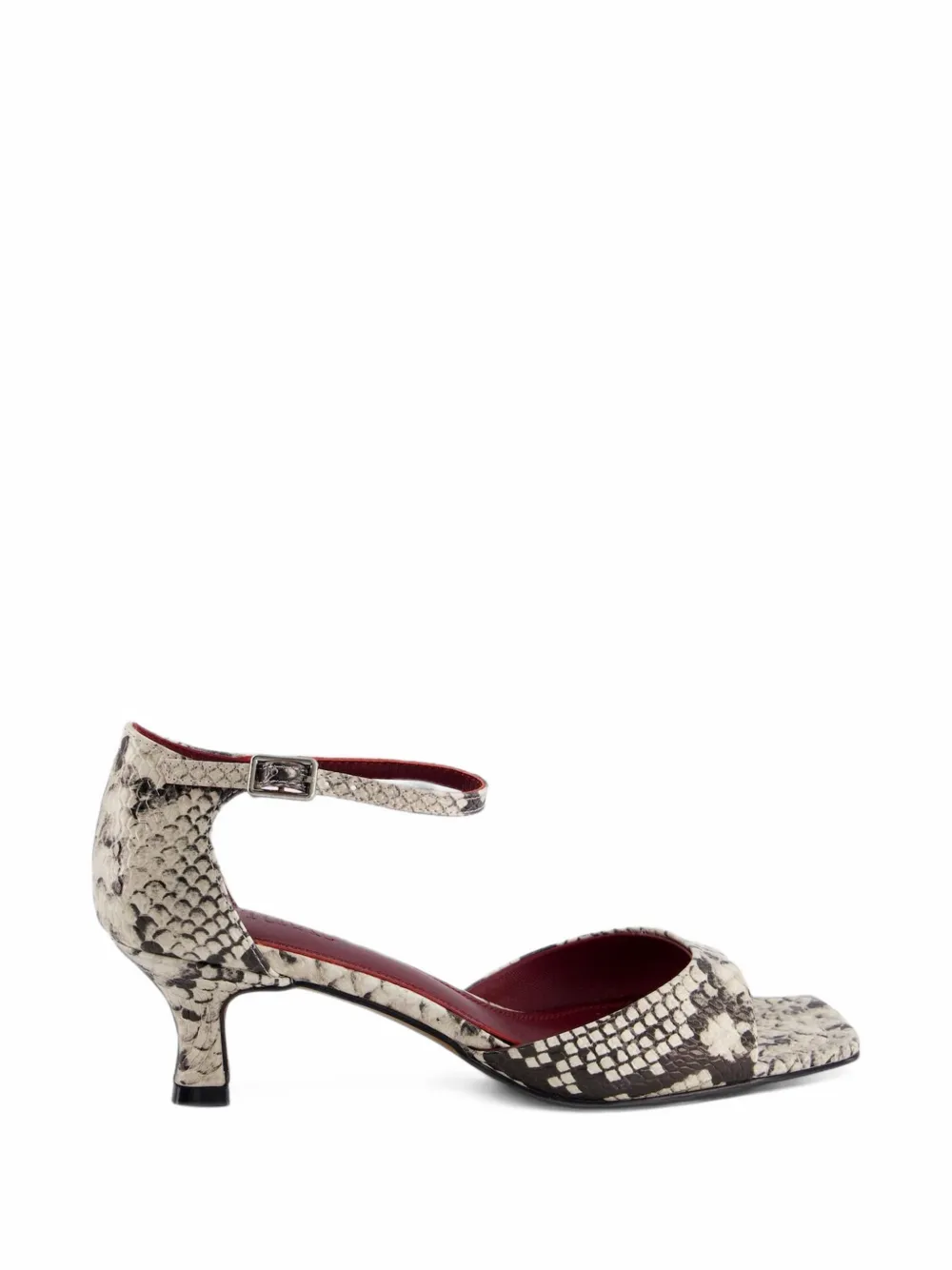TORAL SHOES snake-effect leather sandals - Tons neutres