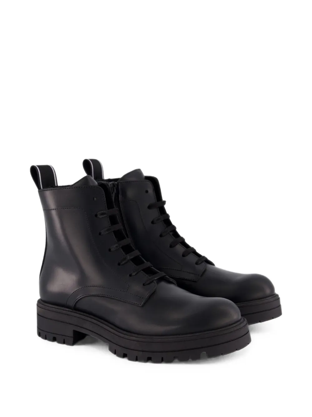 DSQUARED2 KIDS logo-tape lace-up ankle boots - Noir DSQUARED2 KIDS logo-tape lace-up ankle boots - Noir