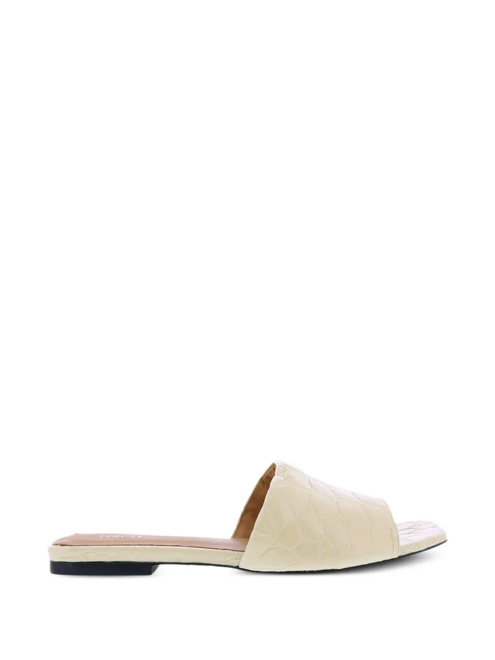 TORAL SHOES croc-effect slippers - Nude