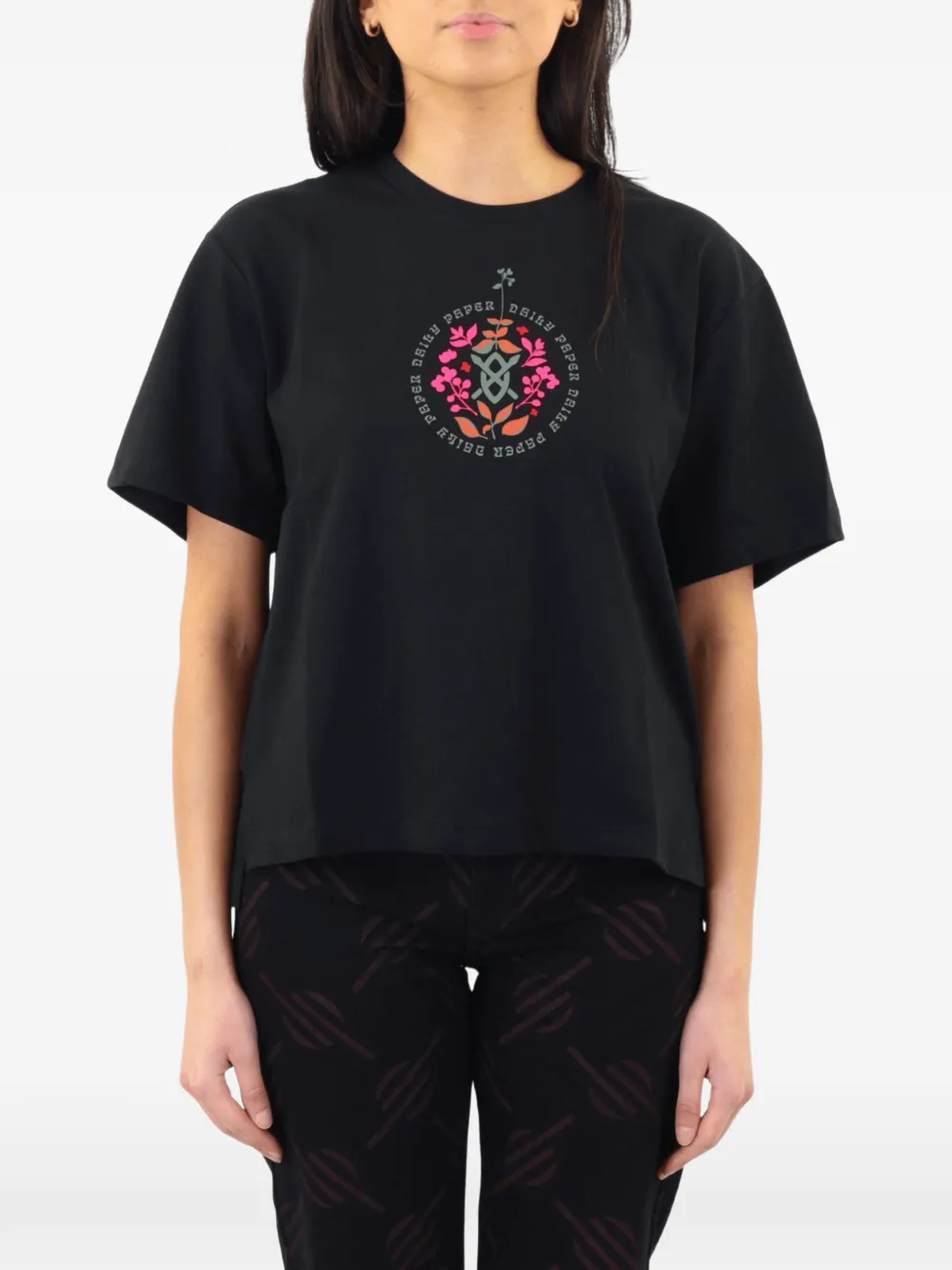Daily Paper Piuzza logo-print T-shirt - Noir