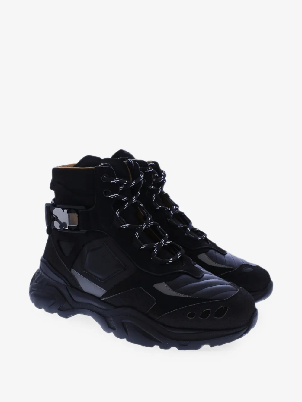 BUSCEMI 콤바트 하이 버클 부츠
