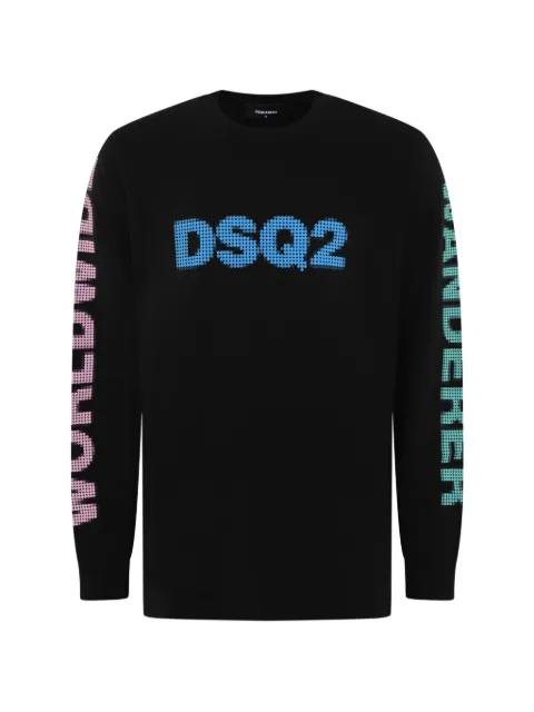 DSQUARED2 logo-print long-sleeve T-shirt