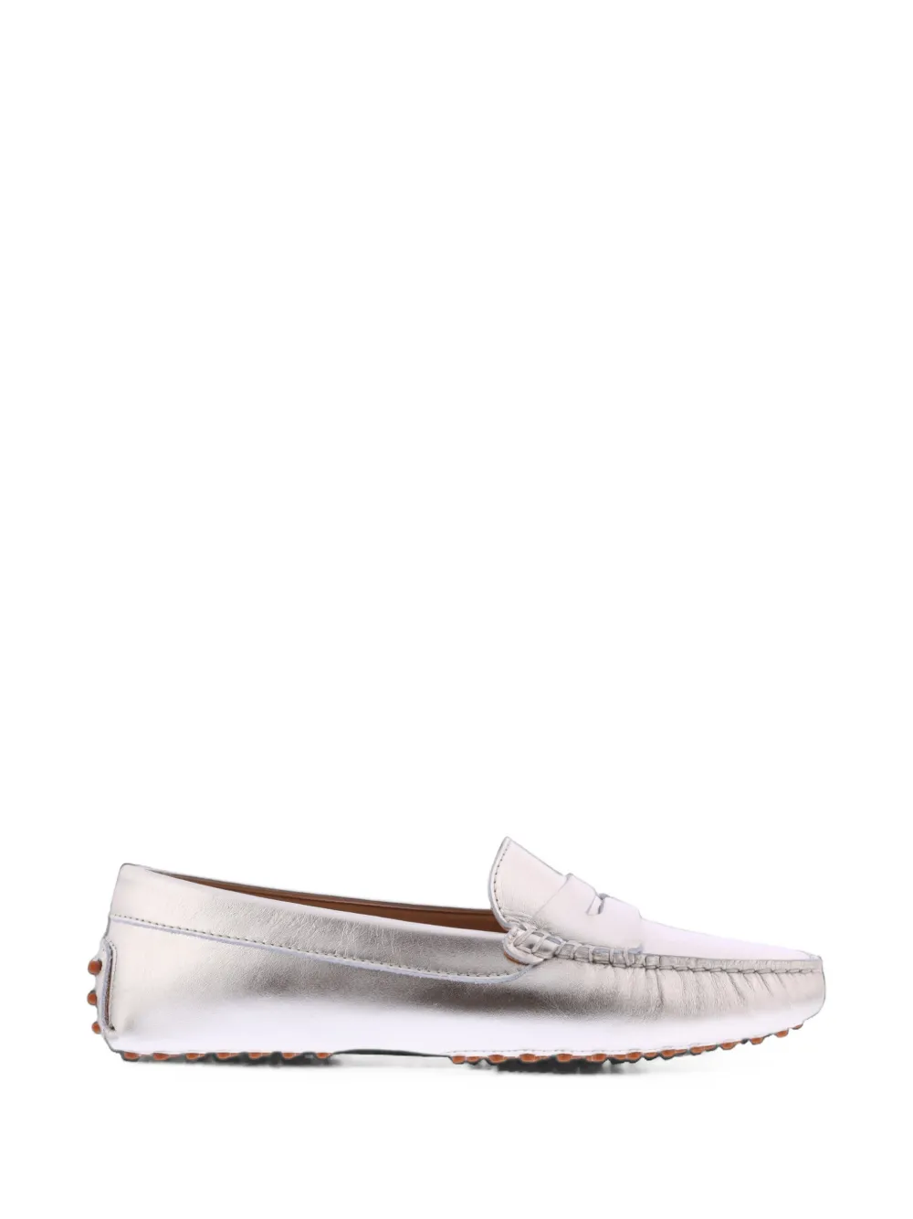 Paris Punk penny-strap loafers - Argento