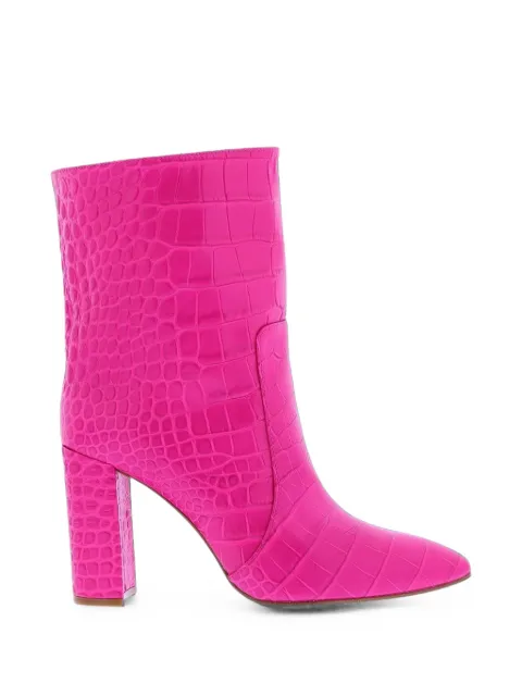 TORAL SHOES Siberia croc-effect leather ankle boots