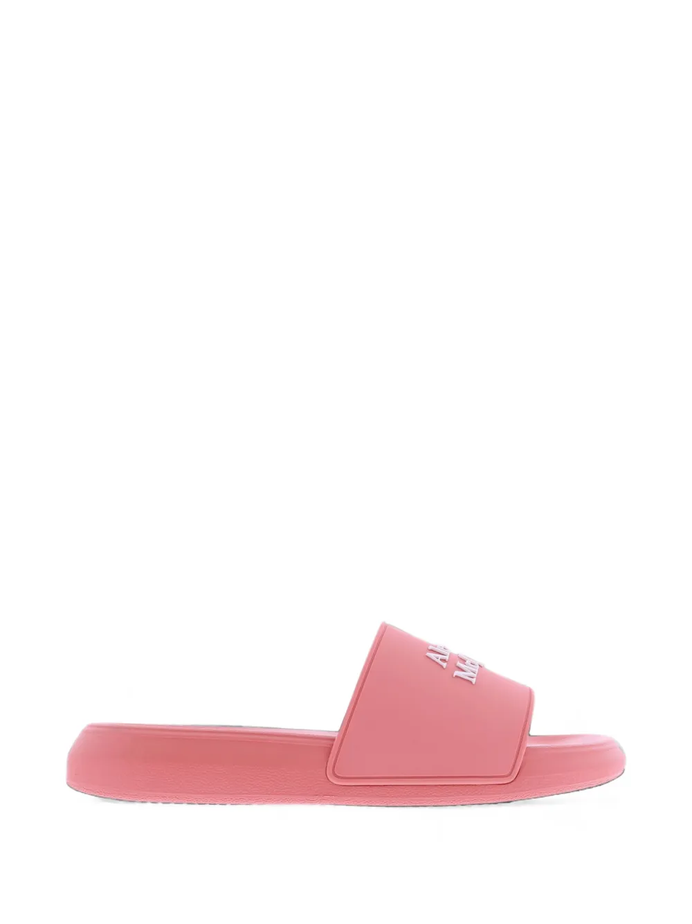 Alexander McQueen open-toe logo-embossed slides