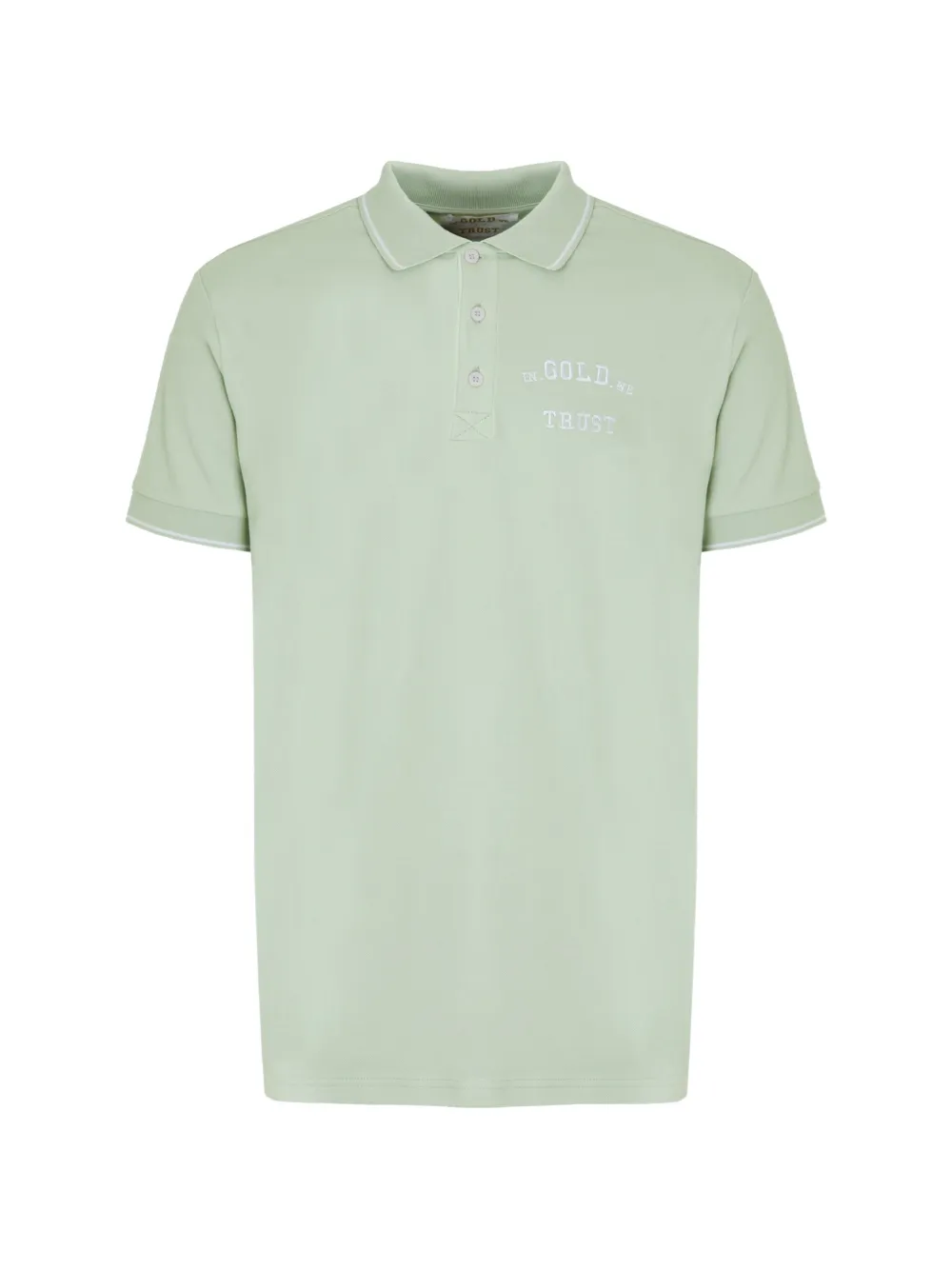 In Gold We Trust Boris logo-embroidered polo shirt