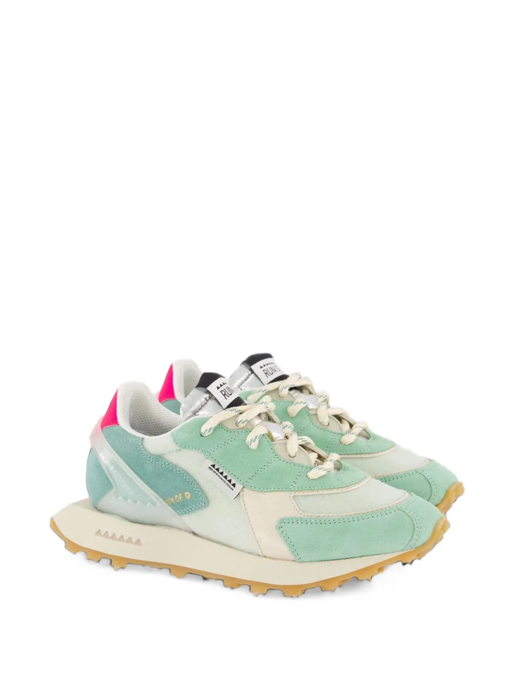 RUN OF Pure panelled sneakers - Vert RUN OF Pure panelled sneakers - Vert