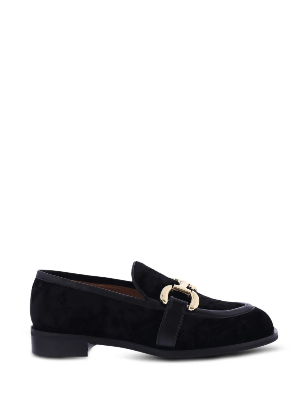 Paris Punk velvet horsebit loafers - Nero