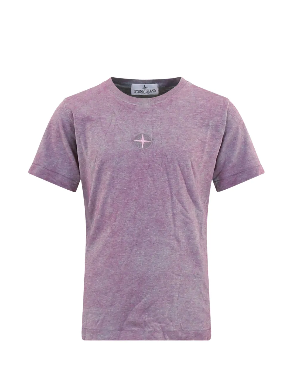 Stone Island Junior T-shirt met geborduurd logo Paars