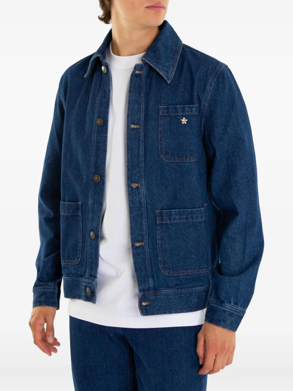 Bram s Fruit Denim jack Blauw