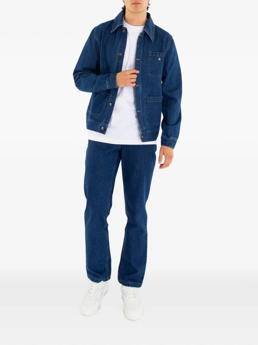Bram s Fruit Denim jack Blauw