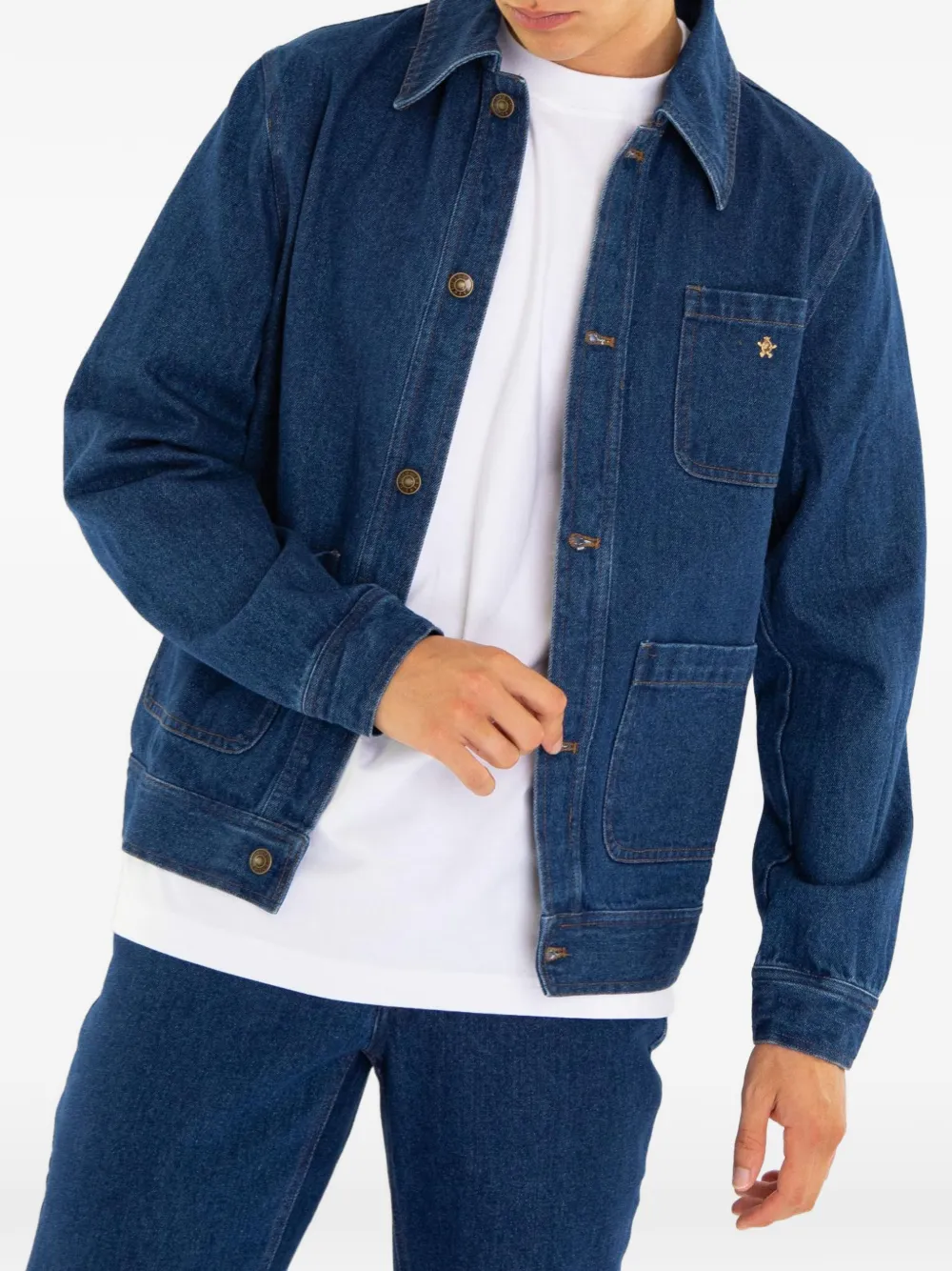 Bram s Fruit Denim jack Blauw