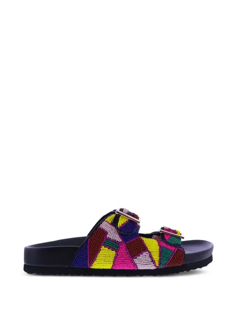 INUOVO bead-embellished buckle-fastening sandals