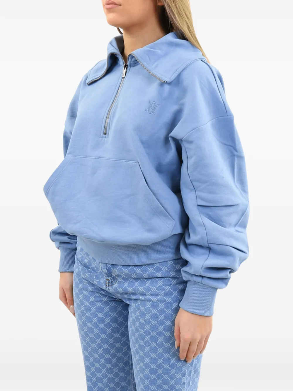 Daily Paper Melza half-zip sweatshirt Blauw